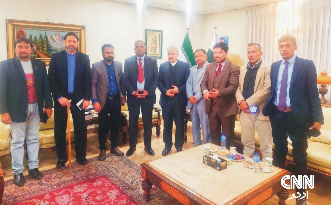 A delegation of All Pakistan Journalists Association and (APNEC) met with H.E Mr. Reza Amiri Moghadam Ambassador of the Islamic Republic of Iran in Pakistan