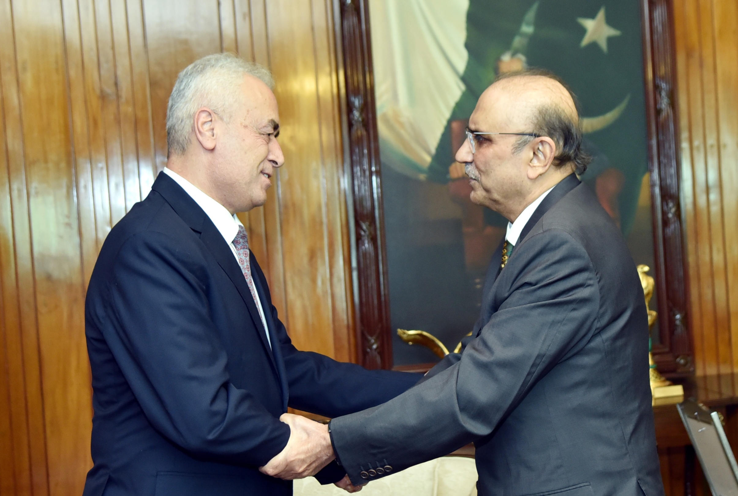 Ambassador of Palestine Ahmed Amen Updates Pakistan's President Asif Zardari on Gaza Atrocities