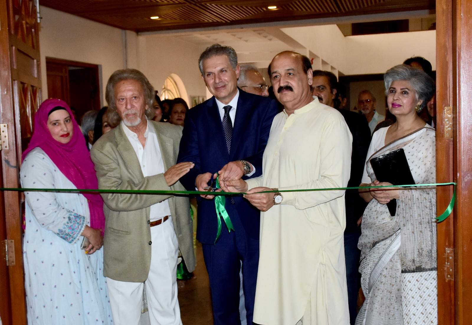 Jordan's Ambassador Maen KHREASAT Inaugurates 'Dance with Colours' Exhibition by Sherzada Khalid Iqbal at PNCA