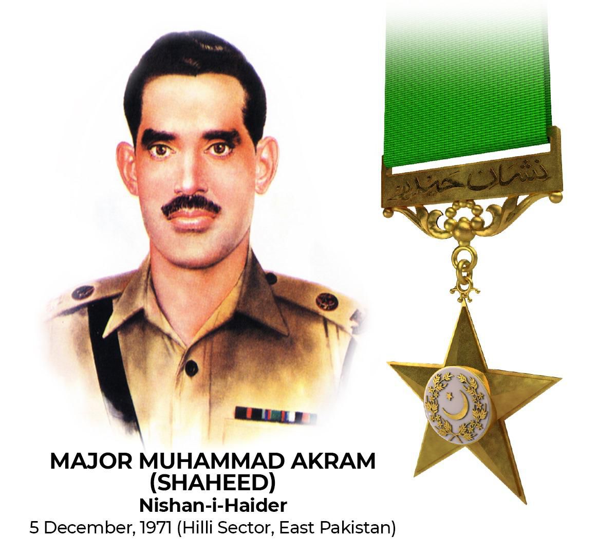 Pakistan Armed Forces Saluting Nishan-e-Haider Recipient Major Muhammad Akram Shaheed on his 53rd Shahadat anniversary
