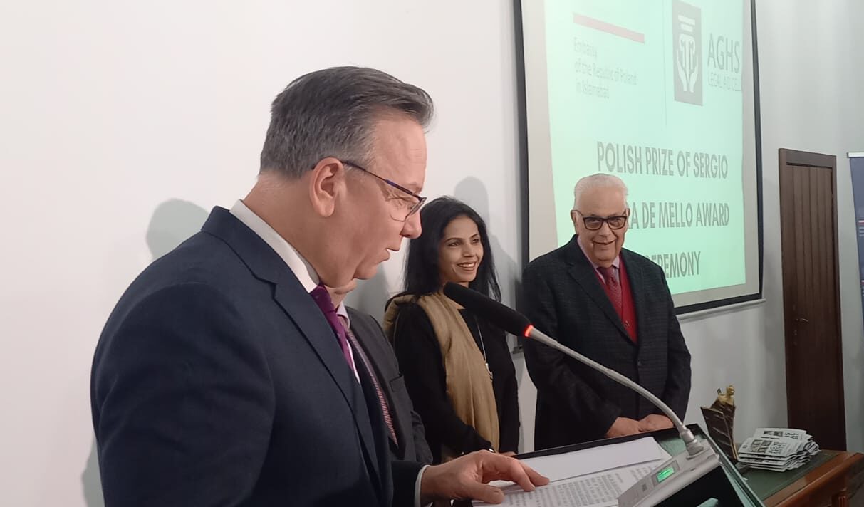 Sérgio Vieira de Mello Prize Presented to AGHS Legal Aid Cell at Poland Embassy Ceremony