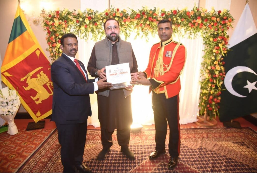 Sri Lankan High Commission in Islamabad facilitates Donation of Eye Corneas to Pakistan