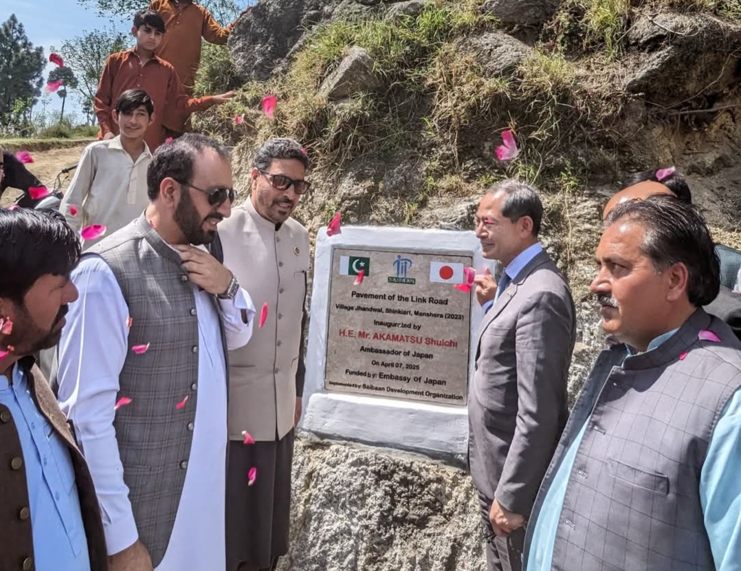 Japan Funded Pavement Link Road Project Inaugurated in Shinkiari, District Mansehra