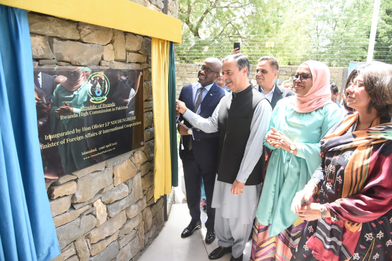Rwandan Foreign Minister Olivier Jean and Pakistan’s Maritime Minister Junaid Anwar Jointly Inaugurate Rwanda High Commission in Islamabad