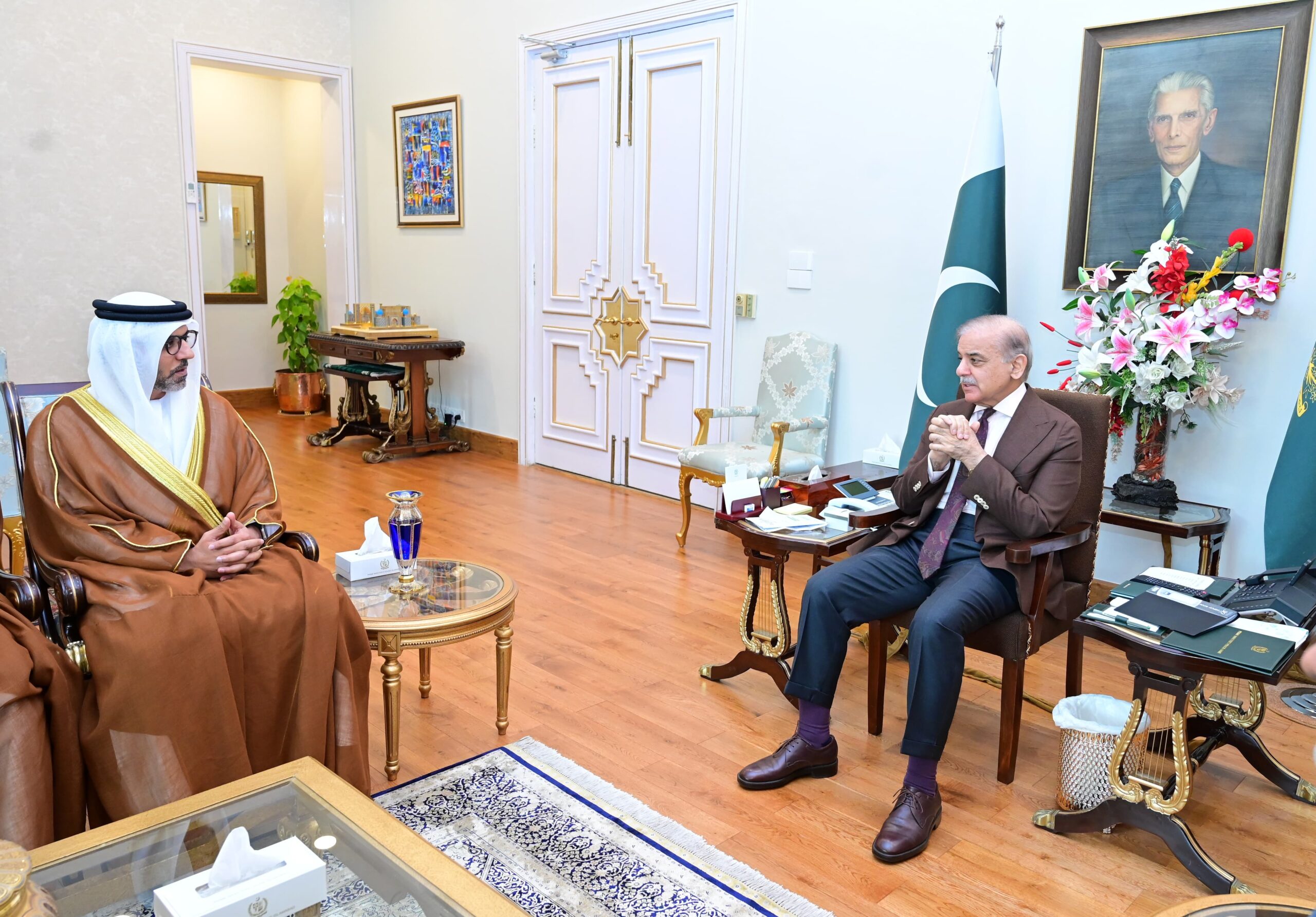 Prime Minister Shehbaz Sharif Briefs UAE Envoy Hamad Obaid on South Asia Security, Pahalgam Incident